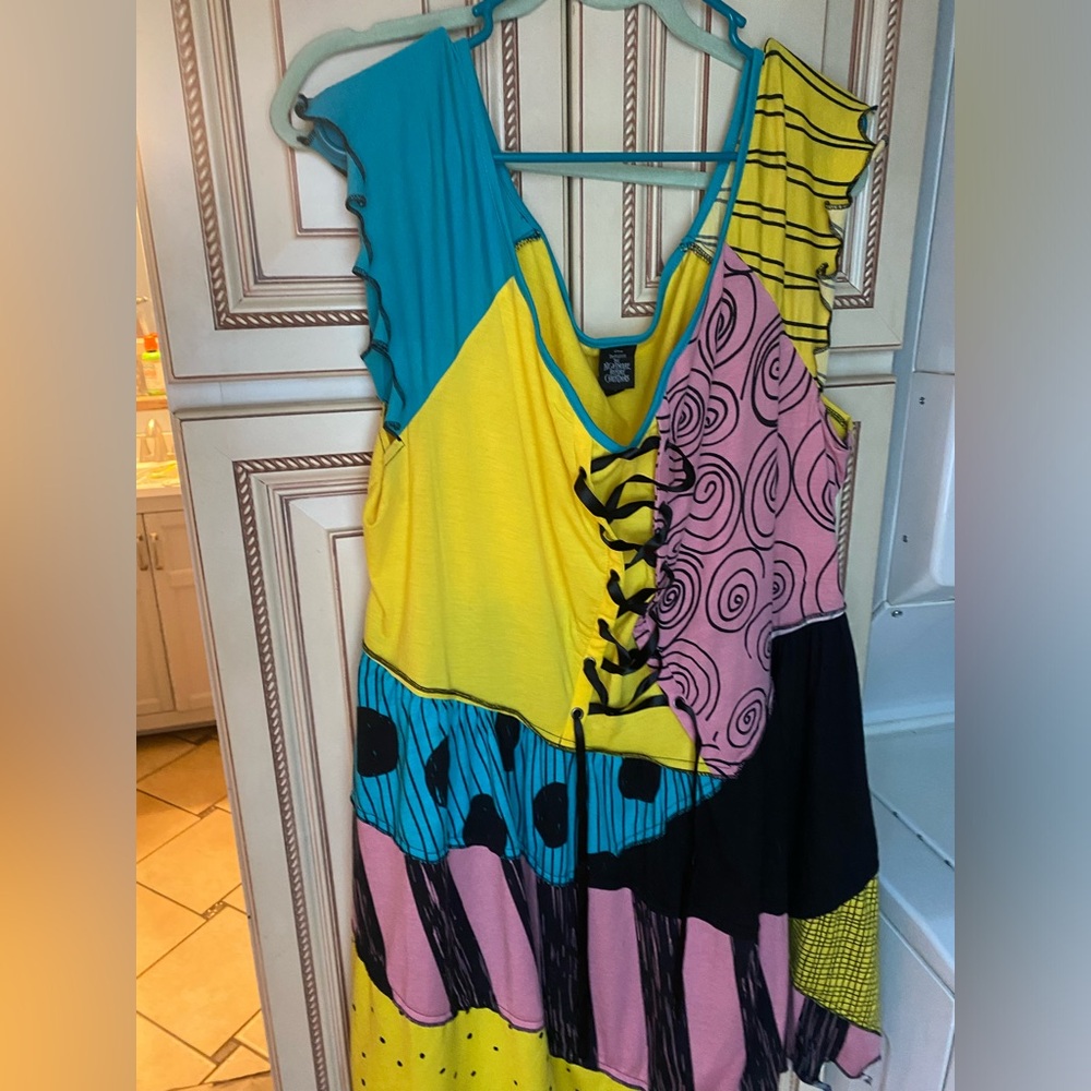 3x Torrid Disney Nightmare Before Christmas Sally Lace-Up Skater Dress Costume